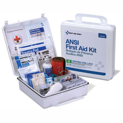 50-Person ANSI B Weatherproof First Aid Kit, Plastic