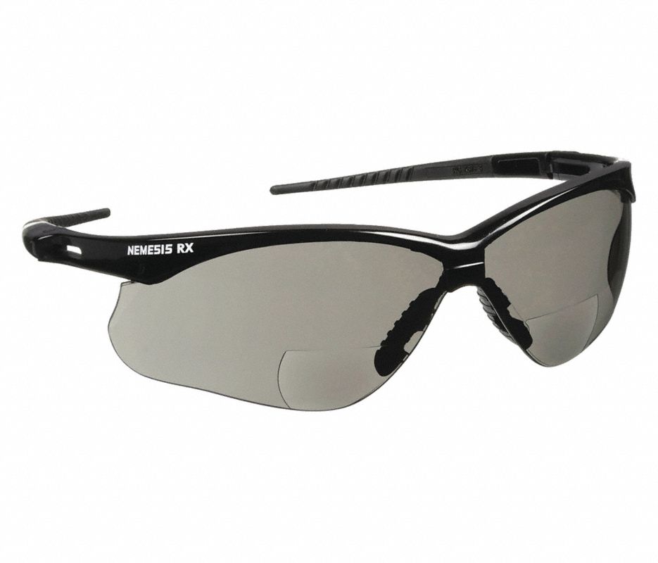 Jackson* V60 Nemesis* RX Eyewear, Black Frame, Smoke Lens, +2.0 Diopter, 1/Each - 22518