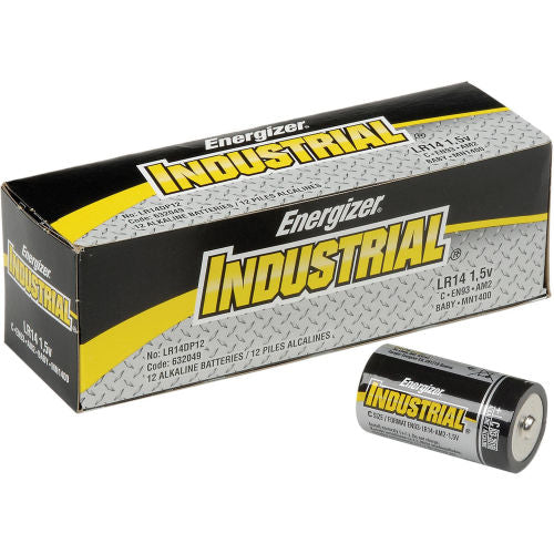 Energizer® Industrial® C Alkaline Batteries, 12/Pkg