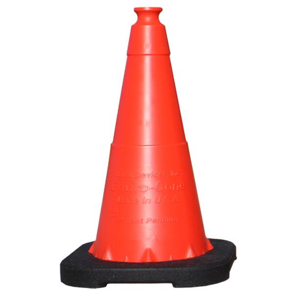 Enviro-Cone® Traffic 18" Cone, Non-Reflective, Black Base, 3 lbs - 160183VC
