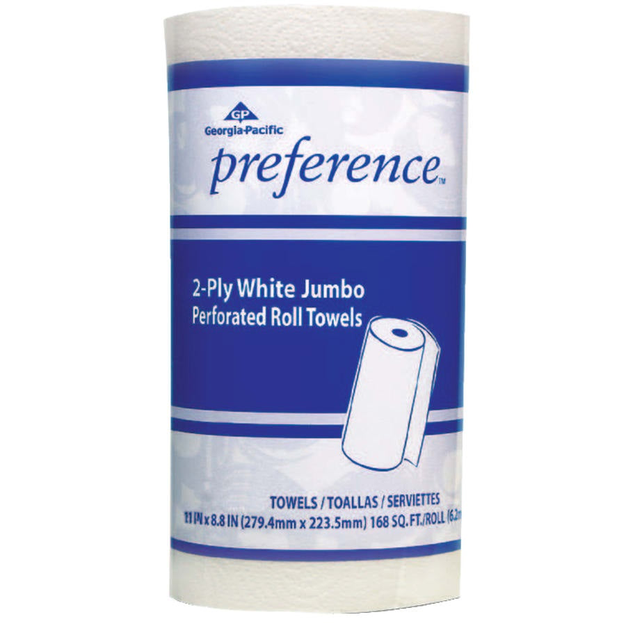 Georgia Pacific Preference Perforated Paper Towels, White, 85 Sheets/Roll -30Rls/Case 27385