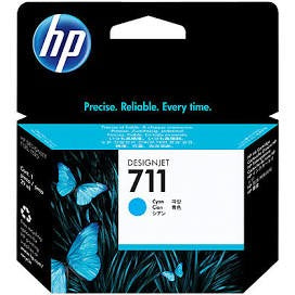 HP 711 Cyan Ink Cartridges, 3/Pack, 29ml (CZ134A)