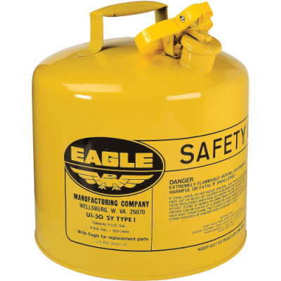 Type l Safety Cans, Diesel, 5 gal, Yellow - UI-50-SY