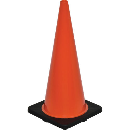 18 in. Orange Reflective Molded PVC Traffic Safety Cone with