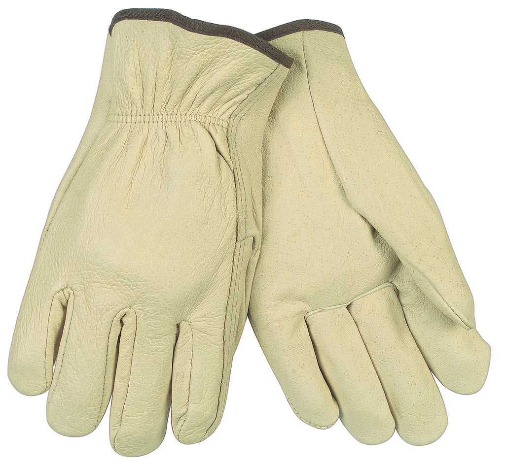 MCR Safety®  Drivers Glove, Pigskin, Straight Thumb - Dozen - 3400