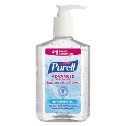 Gojo® Purell® Advanced Instant Hand Sanitizer 8oz Pump Bottle, 12/Case 965212GJ