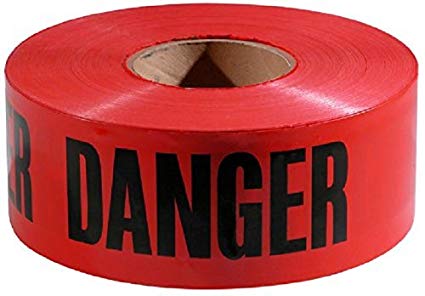 TruForce™ Barricade Tape, "Danger", Red/Black